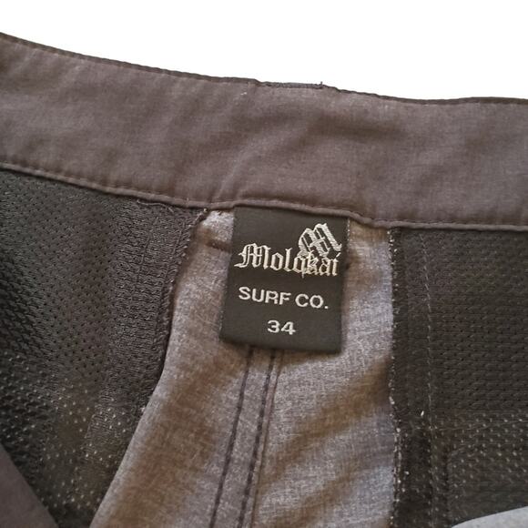 Molokai | Palm Print Color Block Board Surf Shorts - Picture 5 of 8